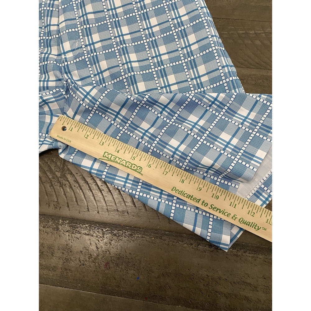ADIDAS CLIMALITE Men's Flat Front Golf Shorts Blue White Plaid Size 30 02021009 - Picture 4 of 11